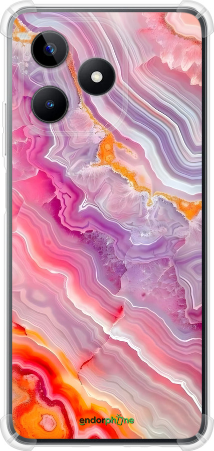 Силикон с усиленными углами чехол Мрамор 2 для Realme C51 - 6307sp-3467 изображение 