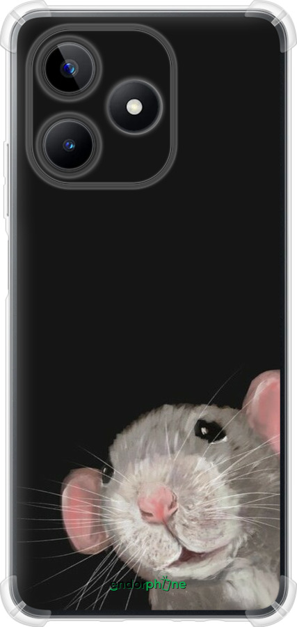 Силіконовий протиударний с посиленими кутами чехол The Peeking Rat для Realme C53 - 6442sp-3128 изображение 