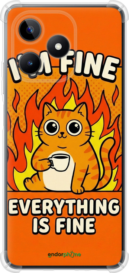 Силикон с усиленными углами чехол Funny Cat для Realme C51 - 6786sp-3467 изображение 