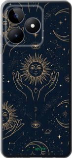 Силиконовый чехол 'Celestial Harmony: Sun & Moon Gold Mystic Pattern' для Realme Note 50 изображение 5