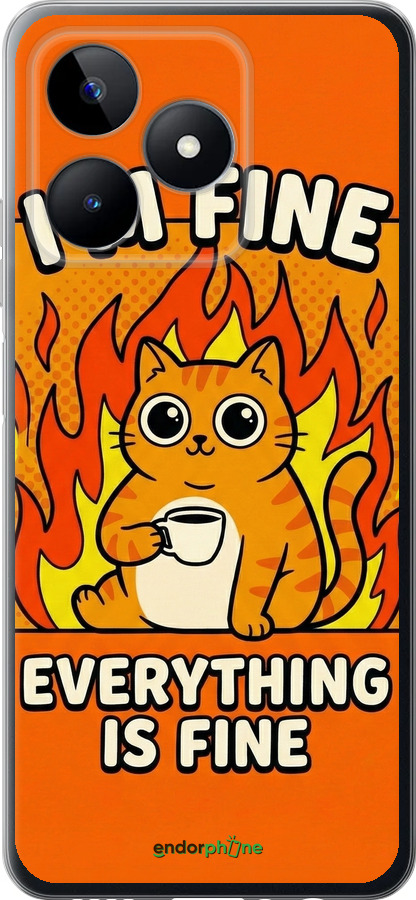 Силиконовый чехол Funny Cat для Realme Narzo N53 - 6786u-4042 изображение 