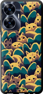TPU чехол Із зображенням котиків для Realme C55 - 6429b-2992 изображение 