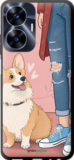 TPU чехол Корги 3 для Realme C55 - 6707b-2992 изображение 
