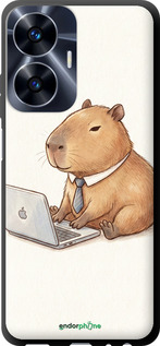 TPU чехол Funny Capybara CEO Working для Realme C55 - 6777b-2992 изображение 