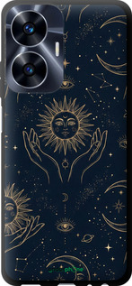 TPU чехол Celestial Harmony: Sun & Moon Gold Mystic Pattern для Realme C55 - 6778b-2992 изображение 