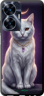 TPU чехол Mystic White Cat Gothic Dark Purple Gold для Realme C55 - 6805b-2992 изображение 
