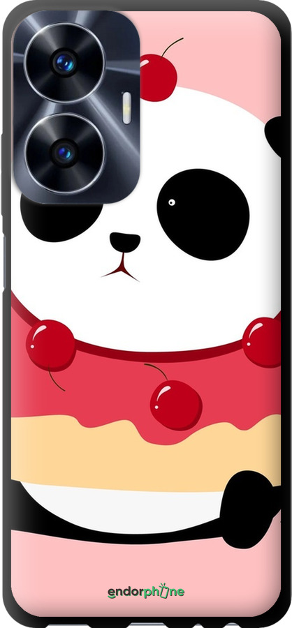 TPU чехол Панда с пончиком для Realme C55 - 3991b-2992 изображение 