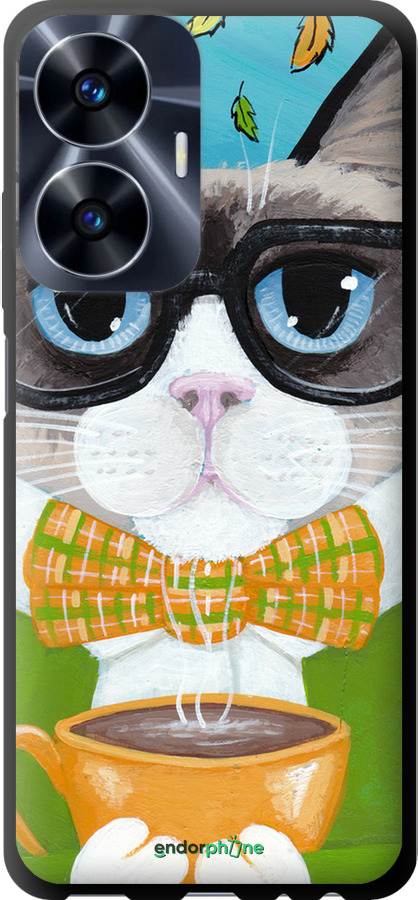 TPU чехол Cat&Coffee для Realme C55 - 4053b-2992 изображение 