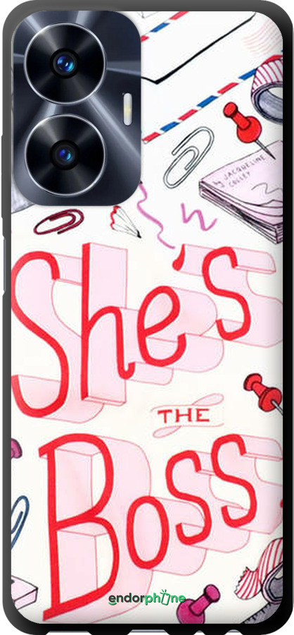 TPU чехол she's the  boss для Realme C55 - 4254b-2992 изображение 
