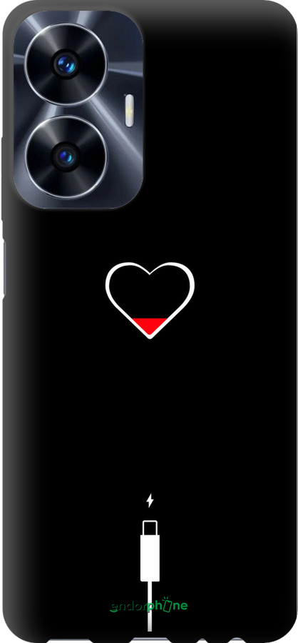 TPU чехол Підзарядка серця для Realme C55 - 4274b-2992 изображение 