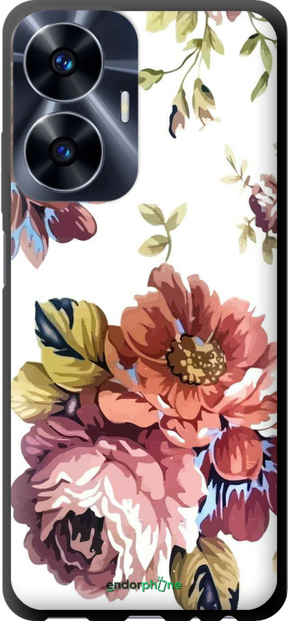 TPU чехол Vintage flowers для Realme C55 - 4333b-2992 изображение 