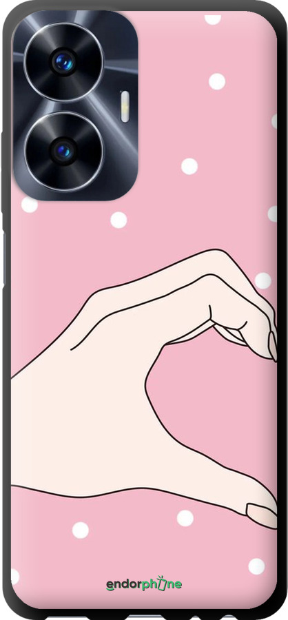 TPU чехол Половинка сердца для Realme C55 - 4340b-2992 изображение 