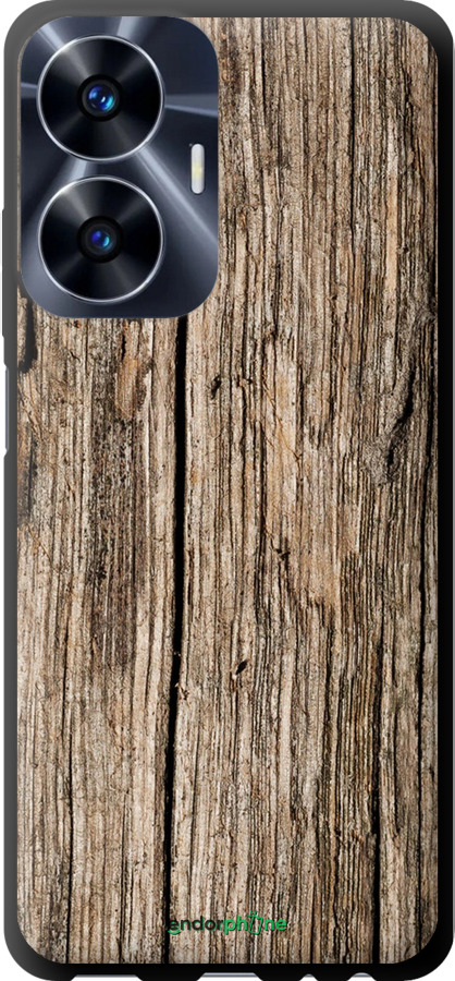 TPU чехол Текстура дерева для Realme C55 - 4476b-2992 изображение 