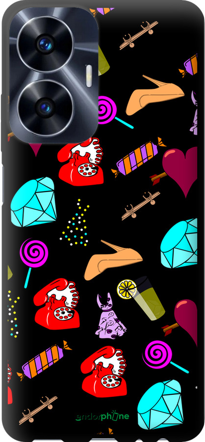 TPU чехол stickers для Realme C55 - 4757b-2992 изображение 