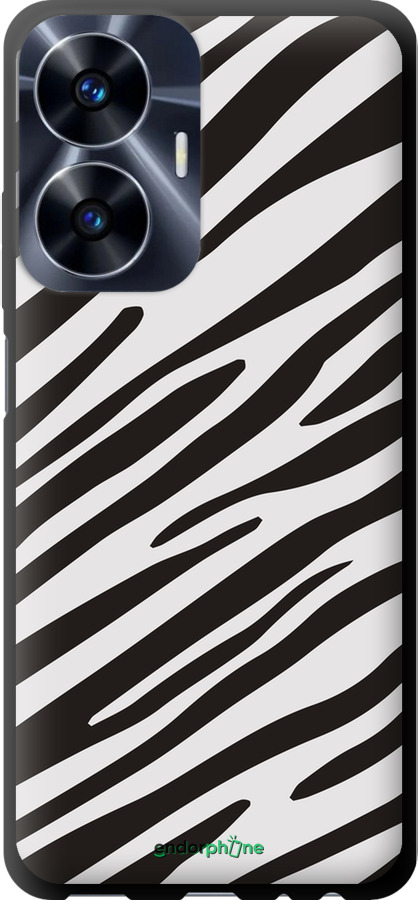 TPU чехол Классическая зебра для Realme C55 - 4874b-2992 изображение 