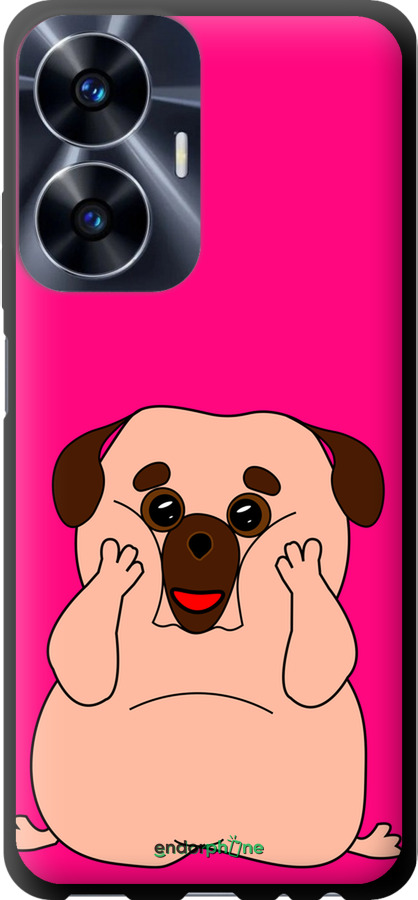 TPU чехол Веселий мопс для Realme C55 - 4908b-2992 изображение 