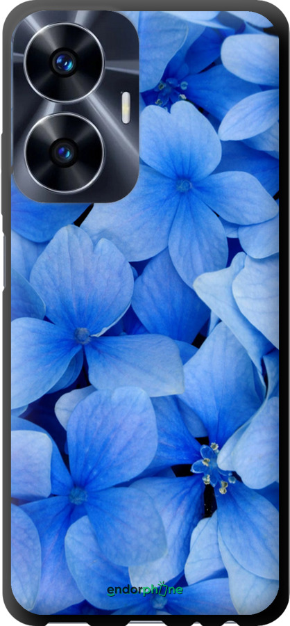 TPU чехол Сині квіти для Realme C55 - 526b-2992 изображение 
