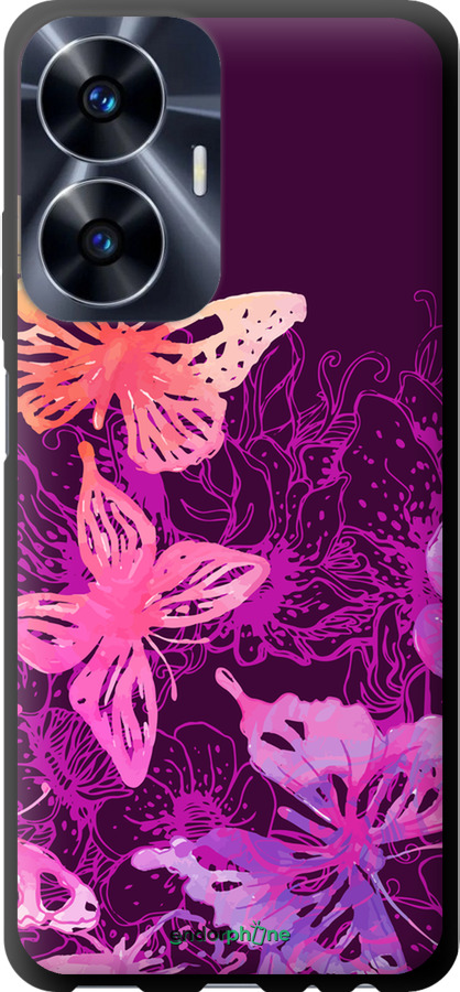 TPU чехол Метелики v2 для Realme C55 - 5475b-2992 изображение 