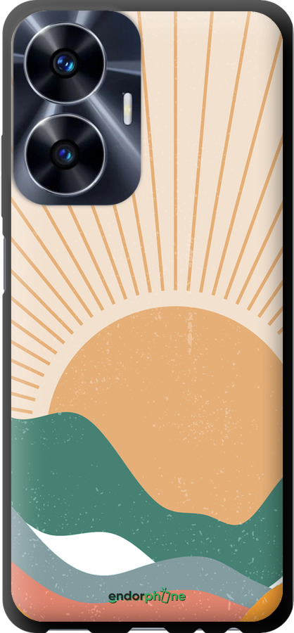 TPU чехол Горы и солнце v2 для Realme C55 - 5488b-2992 изображение 