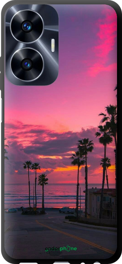 TPU чехол Пальмы для Realme C55 - 5873b-2992 изображение 