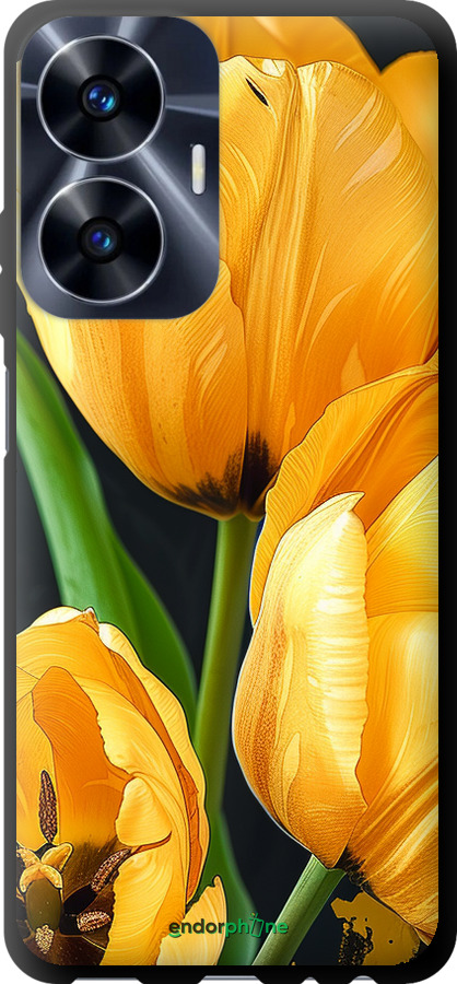 TPU чехол Желтые тюльпаны для Realme C55 - 5991b-2992 изображение 