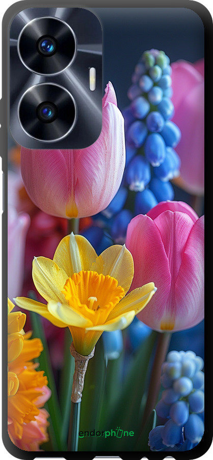 TPU чехол Весенние цветы для Realme C55 - 6058b-2992 изображение 