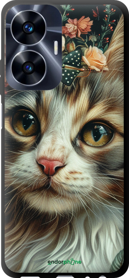 TPU чехол Cats and flowers для Realme C55 - 6069b-2992 изображение 