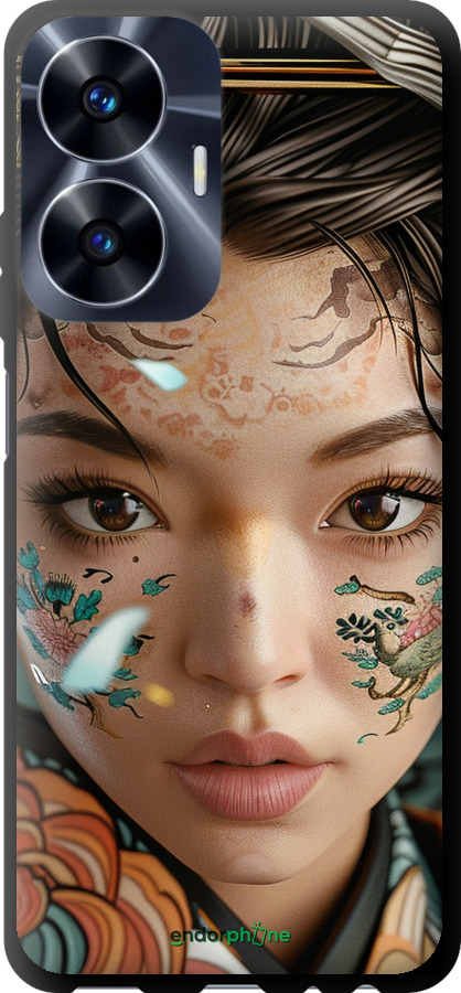 TPU чехол Взгляд души самурая для Realme C55 - 6076b-2992 изображение 