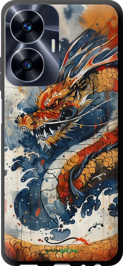 TPU чехол Ярость дракона для Realme C55 - 6112b-2992 изображение 