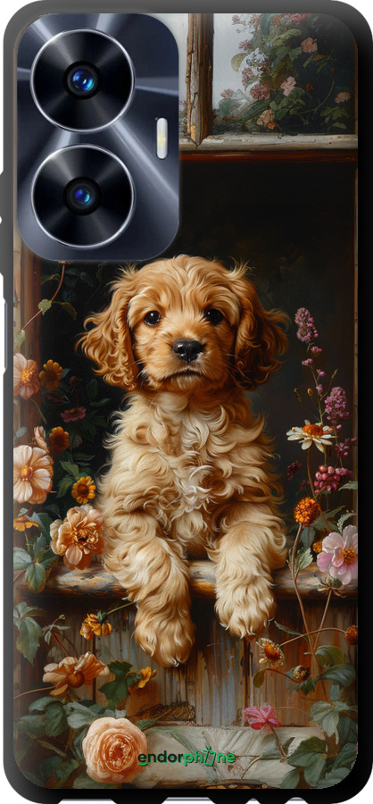 TPU чехол Щенок cocker spaniel для Realme C55 - 6136b-2992 изображение 