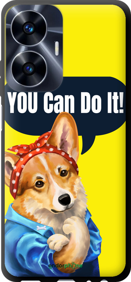 TPU чехол чехол с корги You Can Do It для Realme C55 - 6184b-2992 изображение 