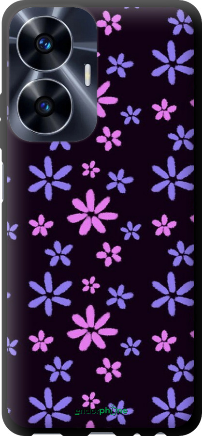 TPU чехол з квітами для Realme C55 - 6258b-2992 изображение 