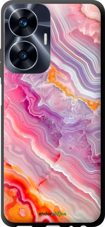TPU чехол Мрамор 2 для Realme C55 - 6307b-2992 изображение 