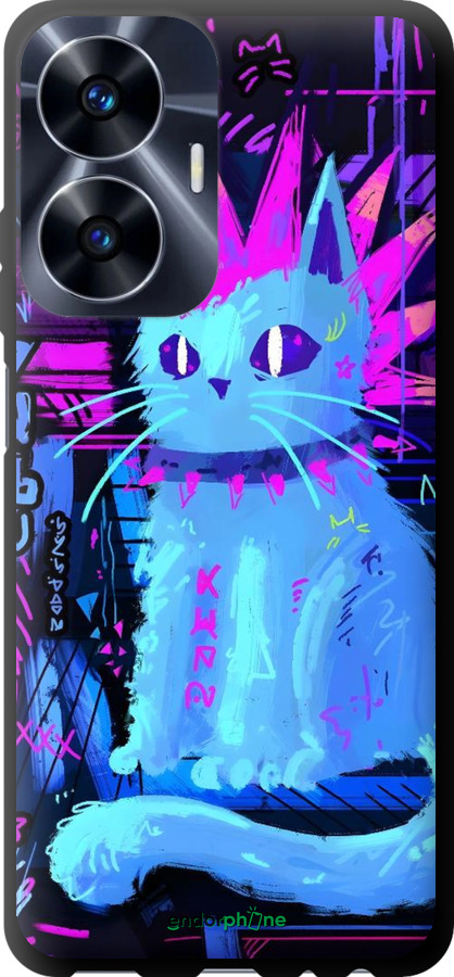 TPU чехол Кіт панк для Realme C55 - 6311b-2992 изображение 