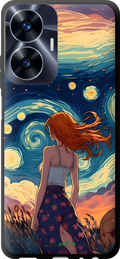 TPU чехол Девушка Арт для Realme C55 - 6325b-2992 изображение 
