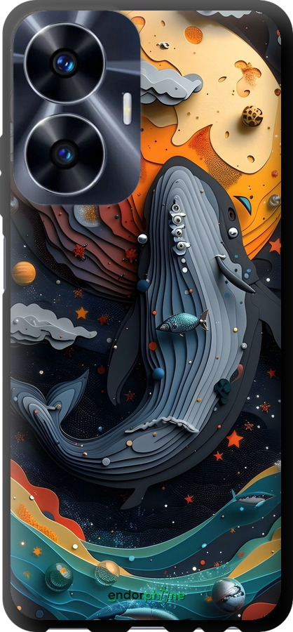 TPU чехол Кит у космосі для Realme C55 - 6328b-2992 изображение 