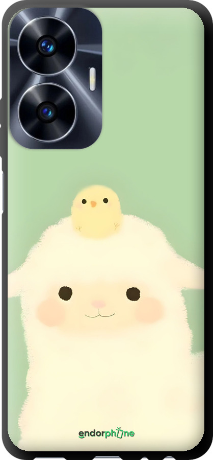 TPU чехол Барашек и ципленок для Realme C55 - 6369b-2992 изображение 