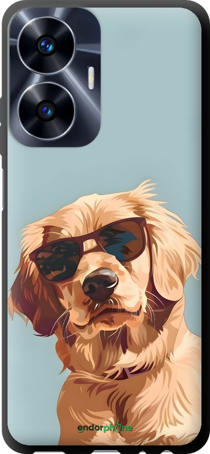 TPU чехол Пес в очках для Realme C55 - 6381b-2992 изображение 