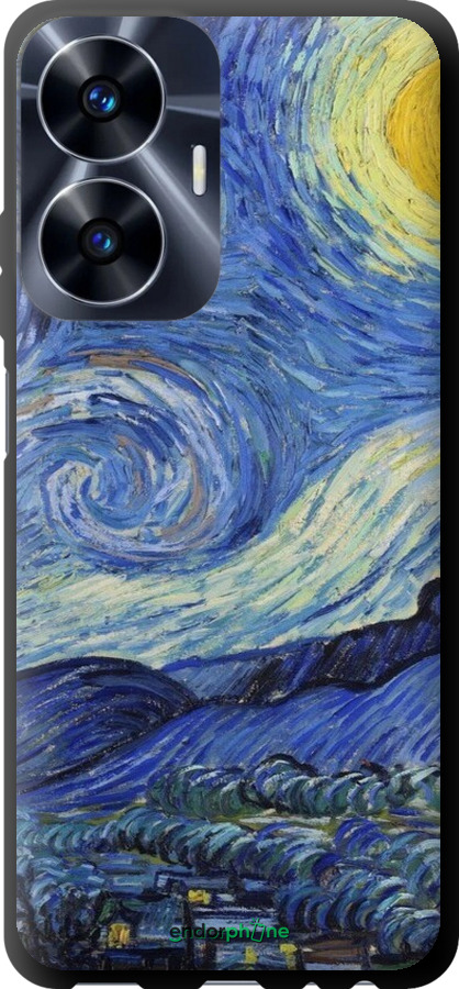 TPU чехол «Зоряна ніч» Вінсента Ван Гога для Realme C55 - 6433b-2992 изображение 