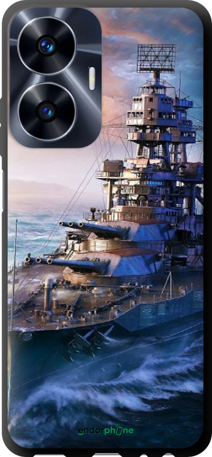 TPU чехол Военный корабль, world of tanks, wargaming для Realme C55 - 6461b-2992 изображение 