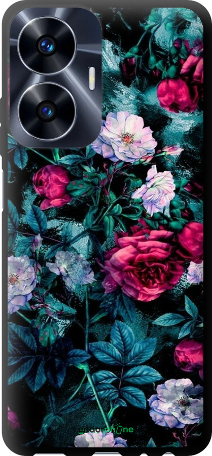 TPU чехол Сад и розы для Realme C55 - 6483b-2992 изображение 