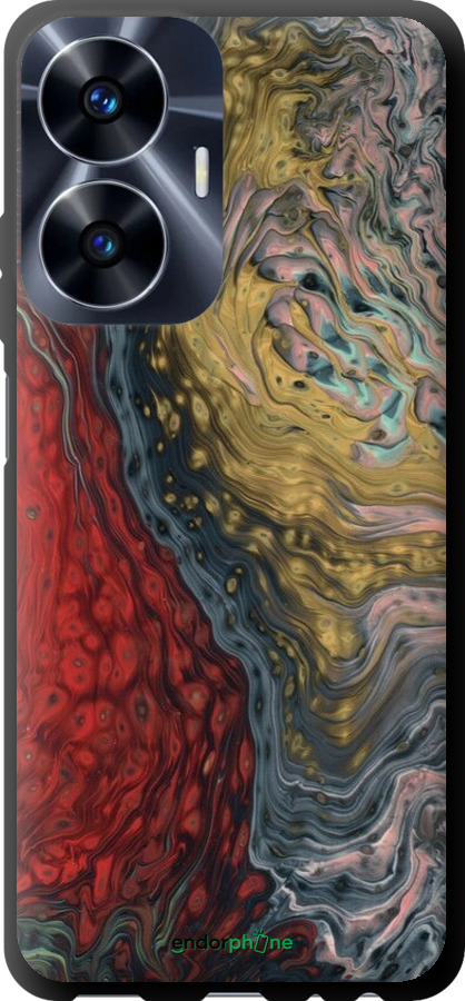 TPU чехол С изображением абстрактной живописи для Realme C55 - 6530b-2992 изображение 