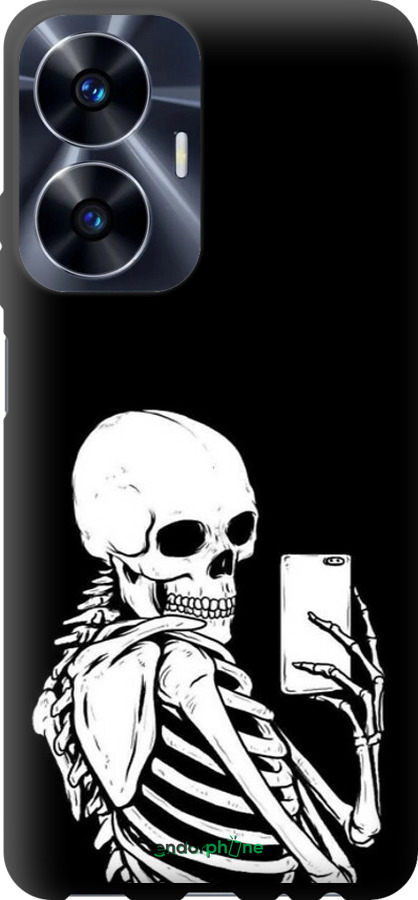 TPU чехол Скелет делает Selfie для Realme C55 - 6535b-2992 изображение 