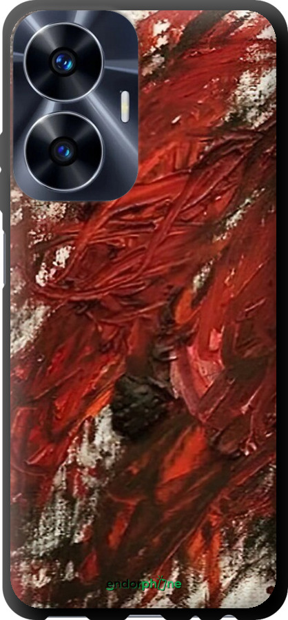 TPU чехол Абстрактная композиция в красных тонах для Realme C55 - 6541b-2992 изображение 