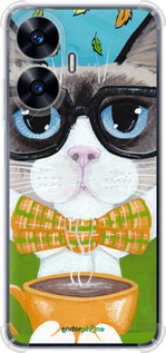 Силикон с усиленными углами чехол Cat&Coffee для Realme C55 - 4053sp-2992 изображение 