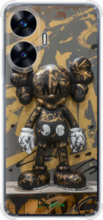 Силикон с усиленными углами чехол Bronze kaws для Realme C55 - 6097sp-2992 изображение 