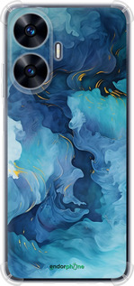 Силикон с усиленными углами чехол Акварель для Realme C55 - 6320sp-2992 изображение 