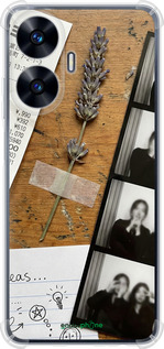 Силикон с усиленными углами чехол 'Aesthetic Scrapbook Collage' для Realme C55 изображение 15