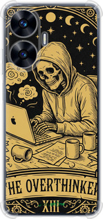 Силикон с усиленными углами чехол 'The Overthinker' для Realme C55 изображение 3