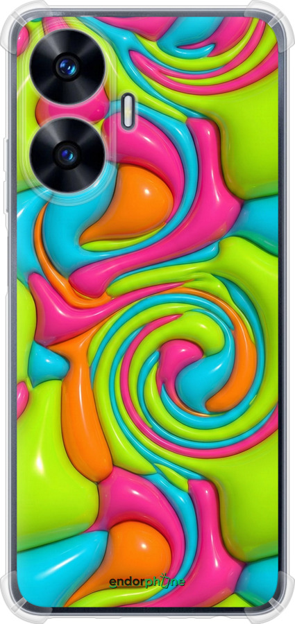 Силикон с усиленными углами чехол Y2K Jelly Dream для Realme C55 - 6780sp-2992 изображение 